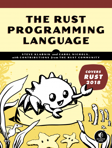 the rust prgramming language book cover